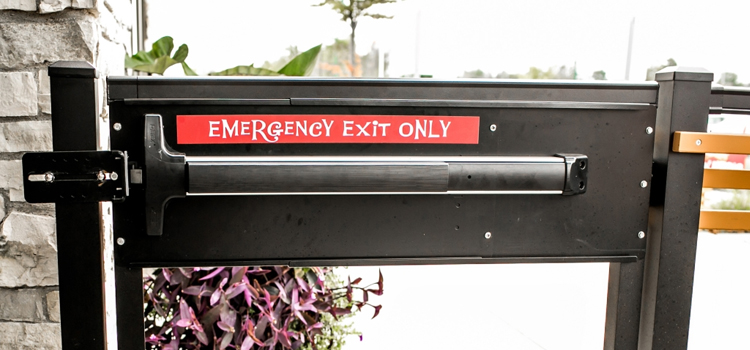 emergency push bar installation in Grimsby